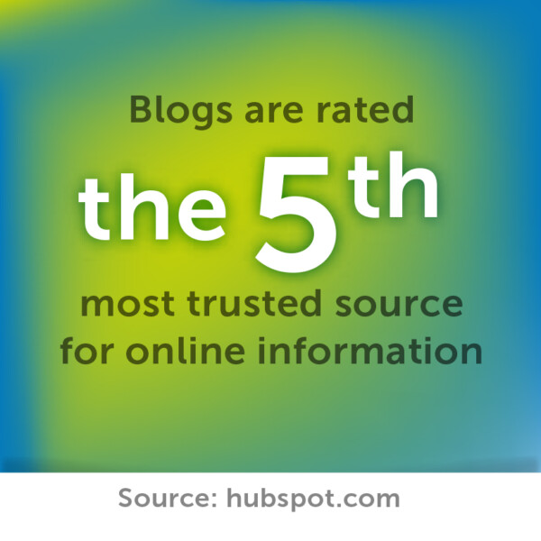 Blogs are rated the 5th most trusted source for online information